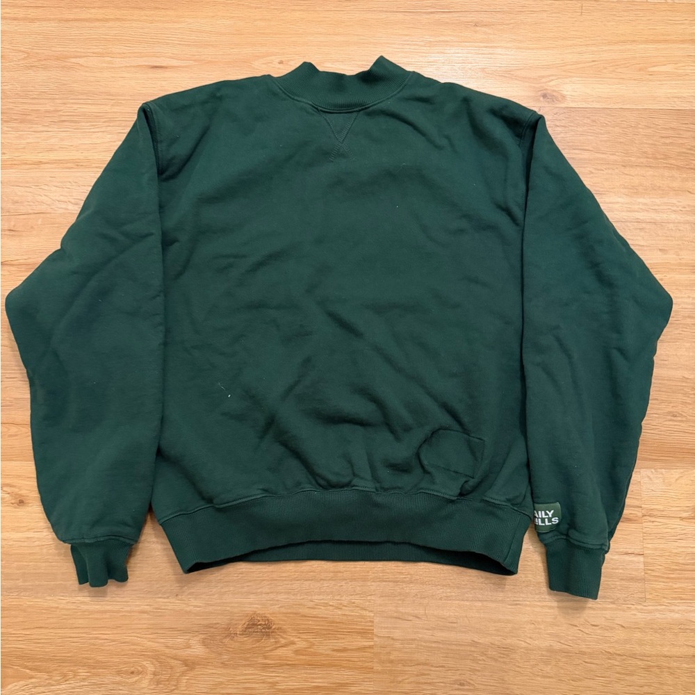 Daily Drills Dark Green Crewneck Sweater